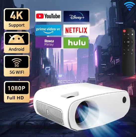 Portable Mini HD Projector – 1080P Home Theater for Movies & Gaming