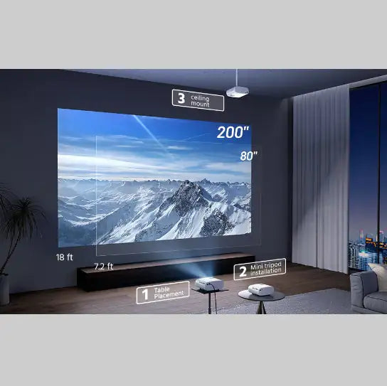 Portable Mini HD Projector – 1080P Home Theater for Movies & Gaming
